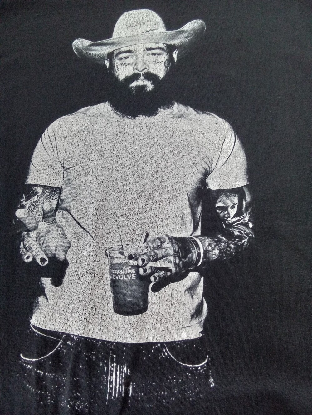 Post Malone Cowboy Black Short Sleeve Graphic Tee